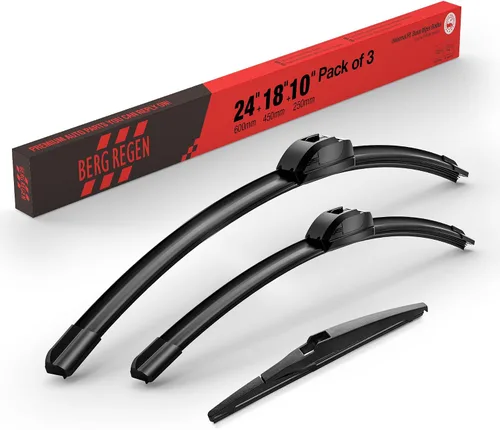 Vista 130 de BERG REGEN Escobillas limpiaparabrisas de 15"+15" con escobilla trasera de 13" - Juego de repuesto automotriz para Jeep Wrangler JK 2008 2009 2010
