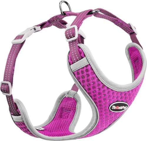 Vista 8 de ThinkPet Arnés de ventilación reflectante transpirable suave sin tirones para cachorros, chaleco de ventilación para cachorros pequeños y medianos