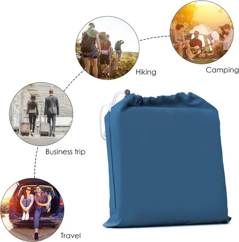 Vista 6 de Sleeping Bag Liner, Camping Travel Home Bed Sheet Compact Sacks Lightweight Breathable Machine Washable Travel Sheet, Multi Size Foldable Pouch