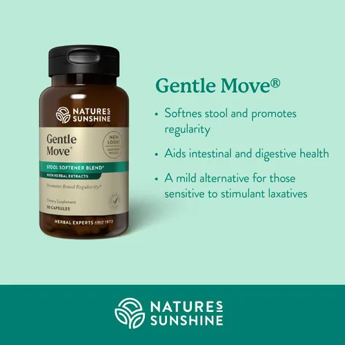 Vista 2 de Nature's Sunshine Gentle Move: Experimenta apoyo digestivo diario y alivio natural del estreñimiento con fibra natural para heces suaves