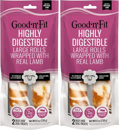 Vista 15 de Good n Fit - Rollos pequeños con sabor a hígado de pollo real, 6 unidades, masticables de cuero crudo altamente digeribles de larga duración