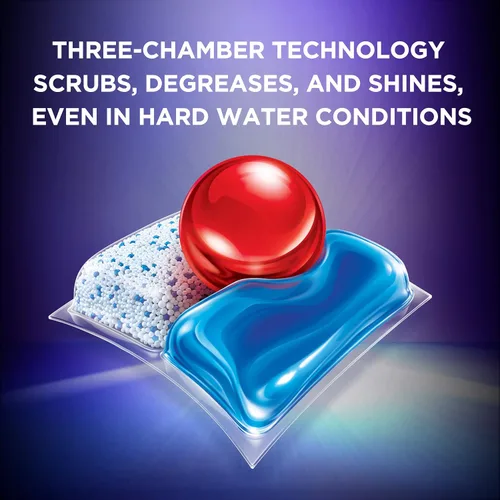 Vista 2 de Finish Quantum Infinity Shine - 70 unidades de detergente para lavavajillas + limpiador de lavavajillas Finish - Liquid Fresh 4 x 8.45 onzas