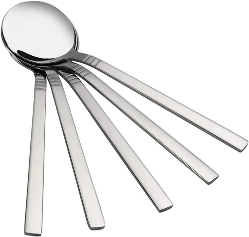 Vista 8 de Cucharas de café de acero inoxidable de 12 piezas, cuchara pequeña para expreso, mini cuchara Stainless Steel Small Spoons, Spoon Silverware