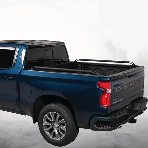 Vista 6 de Putco 88856 Rieles laterales negros para casillero, rieles de caja de camioneta color negro mate de primera calidad, se adapta a Chevrolet Silverado