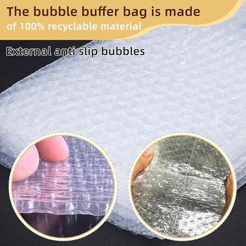 Vista 3 de 200 bolsas de burbujas de 3 x 4 pulgadas para compras, bolsas de burbujas de doble pared para embalaje por correo, mudanza y almacenamiento