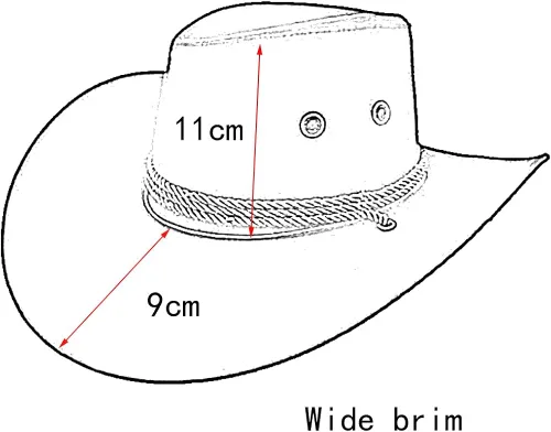 Vista 7 de Sandy Ting Sombrero vaquero occidental de ala ancha de fieltro sintético para hombre