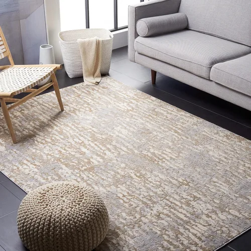 Vista 12 de SAFAVIEH Lagoon Collection - Alfombra de pasillo, 2 pies 2 pulgadas x 8 pies, beige y gris, diseño abstracto moderno, no desprende pelusa y de fácil