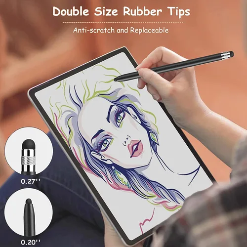 Vista 2 de Digiroot - Lápiz capacitivo para pantalla táctil, 4 lápices capacitivos para iPad, alta sensibilidad y precisión, apto para iPhone/iPad Pro/tabletas