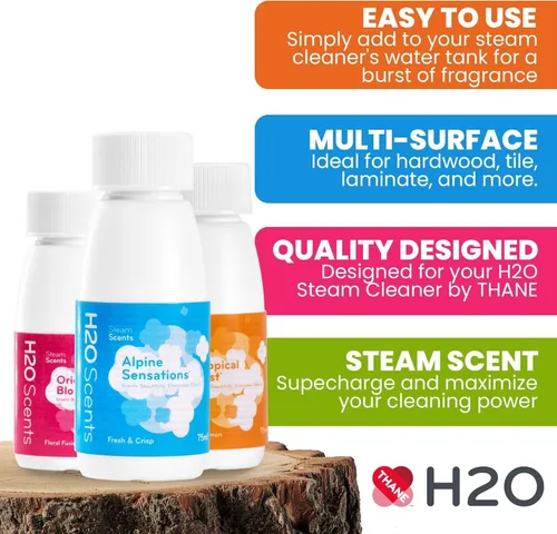 Vista 6 de H2O Limpiador de vapor descalcificador - Paquete de 3 (aromatizado)