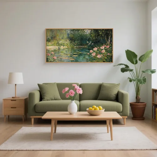 Vista 116 de FWIEXA Juego de Arte de Lienzo Bohemio Enmarcado para Pared, Cuadros Botánicos Verde Salvia Decoración de Pared, Impresiones de Arte de Plantas