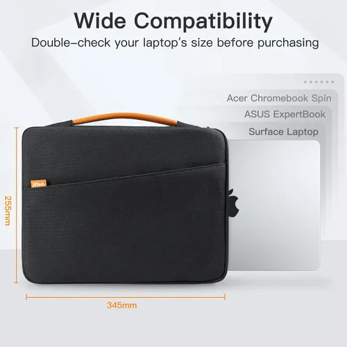 Vista 2 de JETech Funda para portátil de 13 a 14 pulgadas, color negro