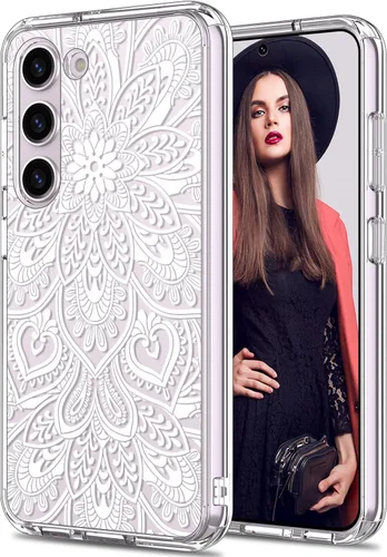 Vista 18 de ICEDIO Funda protectora duradera para Samsung Galaxy S23 Plus, ajuste delgado, transparente, con diseños de moda para niñas y mujeres, funda
