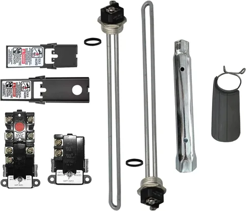 Vista 12 de EWH-03 Kit de ajuste del calentador de agua eléctrico con llave de elementos, incluye termostato de calentador superior e inferior, 2 elementos