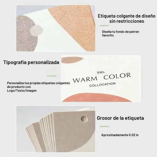 Vista 3 de 500 etiquetas colgantes personalizadas, etiquetas para colgar joyas (cuerda de regalo)