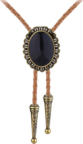 Vista 73 de Jeilwiy Corbata de bolo para hombre, corbatas vaqueras, collar de corbata #44 Elemento de sombrero de vaquero