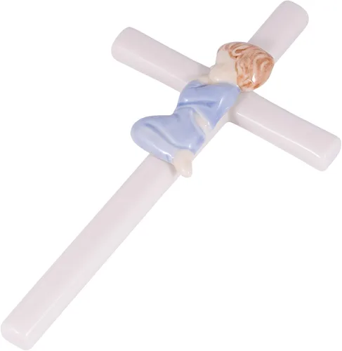 Vista 2 de Roman Giftware Inc., regalos para niños, bebé nuevo, 7.5 pulgadas de alto, niño orante valencia, religioso, inspirador, duradero (7 x 4 x 1)