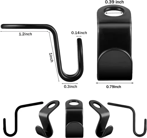 Vista 2 de 150 ganchos para colgar ropa, clips extensores de plástico resistente, ganchos de conexión de terciopelo, ganchos de suspensión en cascada para 150