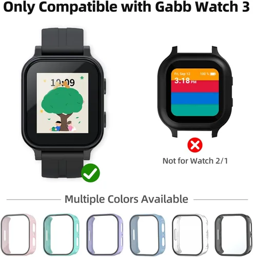 Vista 2 de SimpleThings Protector de pantalla compatible con Gabb Watch 3, paquete de 3 protectores de pantalla de vidrio templado transparente HD