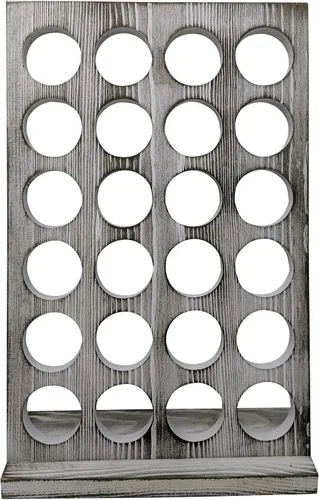 Vista 2 de Gianna's Home Soporte rústico de madera envejecida para cápsulas de café para K-Cups, capacidad de 24 (color blanco rústico)