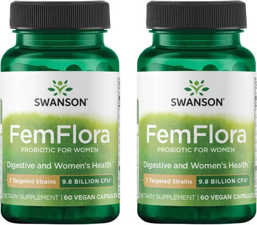 Vista 9 de Swanson FemFlora - Probiótico para mujer para apoyo a la salud digestiva, urinaria y vaginal femenina, con 9 mil millones de UFC por cápsula