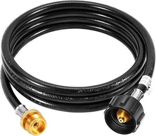 Vista 9 de GasSaf Manguera adaptadora de propano de 4 pies, conexión de propano de 1