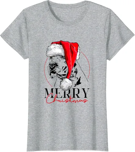 Vista 6 de Camiseta divertida de Papá Noel Dogo Argentino para perro de Feliz Navidad, Blanco