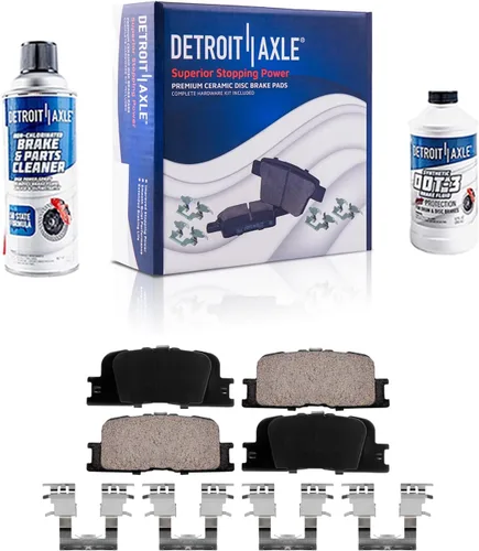 Vista 20 de Detroit Axle - Kit de freno trasero para Chrysler Town & Country Dodge Grand Caravan VW Routan, repuesto de pastillas de freno de cerámica
