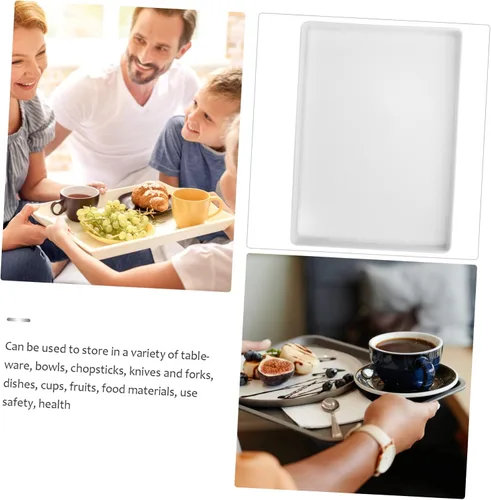 Vista 7 de GLEAVI Elegante plato de comida de melamina para servir bandejas y platos para aperitivos bandeja de pan