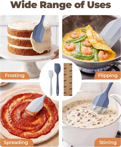 Vista 7 de Bake Choice Juego de espátulas de silicona resistentes al calor de 2 piezas