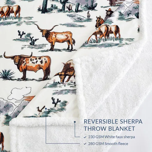 Vista 59 de Indigo Hill by HiEnd Accents Acadia - Manta de sherpa con estampado de pinos bosques, naturaleza, bosque, montaña, manta occidental para acampar al