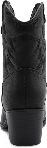 Vista 4 de GLOBALWIN Botas vaqueras marrones para mujer 22yy10 negro2