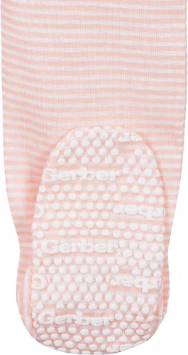Vista 11 de Gerber Pijama con pies para bebés y niñas, paquete de 4