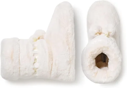Vista 3 de PajamaGram - Zapatillas para mujer con forro polar, pantuflas abotinadas