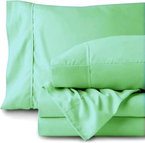 Vista 26 de 500TC Hoja de Super Calidad Ropa De Cama fija 100% algodón egipcio 4pc Set 24" pulgadas bolsillo extra profundo