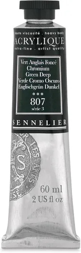 Vista 24 de Sennelier Extra-Fine Artists' Acrílico, 2.0 fl oz, Anthraquinone Blue S5, 2.02 Fl Oz (Paquete de 1)