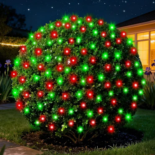 Vista 11 de Red de luces LED de Navidad para exteriores, decoraciones de Navidad para exteriores, 120 LED, 6 pies x 4 pies, con certificación UL, conectable