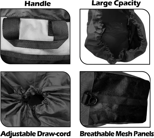 Vista 5 de Riverruns Bolsa para Vadeadores de Pesca y Caza con Malla Ventilada, Bolsa de Almacenamiento para Botas de Vadeadores para Senderismo, Camping