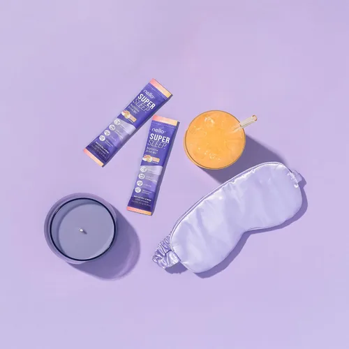 Vista 8 de Nello Supersleep - Mezcla de bebida de apoyo para dormir nocturno, Ashwagandha, Maizinol, L-glicina, glicinato de magnesio, melocotón Dream