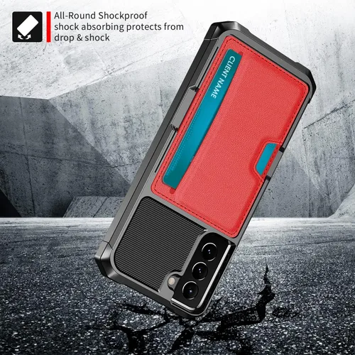 Vista 8 de Asuwish Funda de teléfono para Samsung Galaxy S21 Plus S21+ 5G con protector de pantalla de vidrio templado, soporte delgado para tarjeta