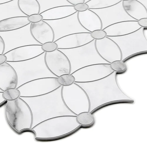 Vista 8 de SUNWINGS Azulejos Autoadhesivos de Moneda de Despegar y Pegar de 10 Hojas con Chorro de Agua para Salpicadero, Paneles de Pared de Mármol Blanco