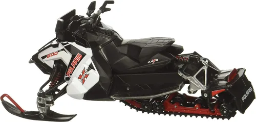 Vista 3 de NewRay Polaris 800 Switchback Pro-X - Modelo de moto de nieve (blanco) - escala 1:16, 7.5 pulgadas de largo, a partir de 8 años