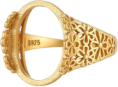 Vista 8 de Base de anillo en blanco ajustable de plata de ley 925 maciza para cabujones ovalados, camafeo de bricolaje, suministros para hacer joyas