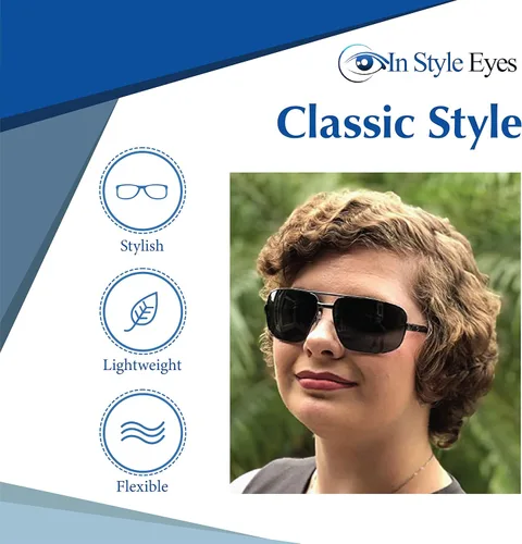Vista 5 de In Style Eyes Just Chillin' polarizadas aviador bifocales gafas de sol