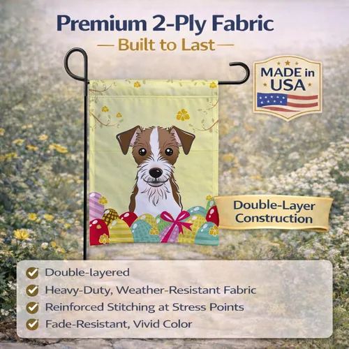 Vista 13 de Caroline's Treasures BB1923GF Bandera decorativa para jardín con diseño de Border Collie, para caza de huevos de Pascua, para jardín, jardín, patio