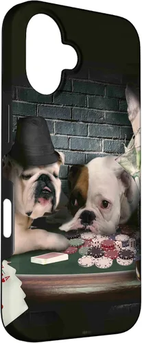 Vista 3 de Fun Playing Cards for Dogs and Dogs Poker Player Case for iPhone 16