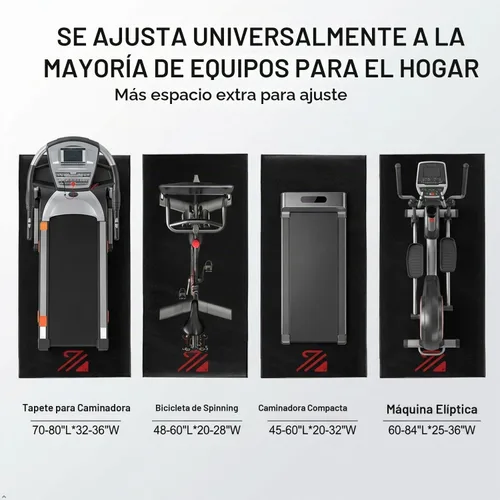 Vista 3 de BUCKLOS Alfombrilla para caminadora para suelos de madera dura/alfombra/baldosas de 6mm de espesor - Alfombrillas de equipo de ejercicio