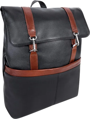 Vista 3 de McKlein U Series Element Mochila para portátil, cuero negro (18472)