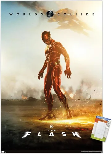 Vista 11 de DC Comics Movie The Flash - Póster de pared de una hoja, 34 pulgadas de largo x 22.4 pulgadas de ancho, versión enmarcada en negro Versión con marco