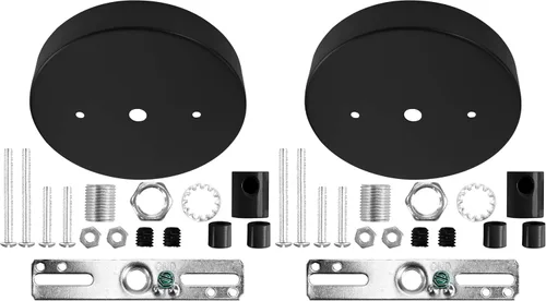 Vista 13 de Sangle Sopffy Kit de Dosel para Luz Colgante, Kit de Dosel de Iluminación de Techo de 4.7 Pulgadas con Todos los Herrajes de Montaje Placa de Techo