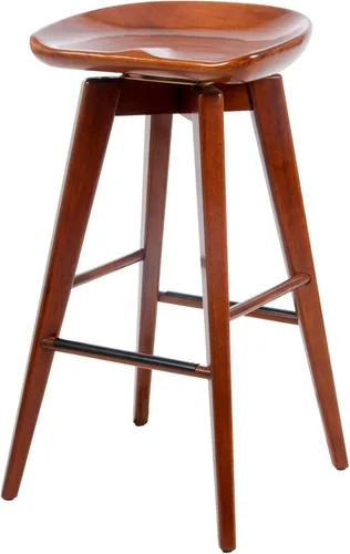 Vista 9 de Boraam Bali Taburete de bar giratorio sin respaldo - Madera de otoño